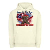 Pigment Pistachio home of the free because of the brave Urban Hoodie - Zillion Design Studio