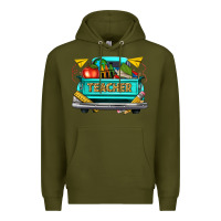 Army Green teacher truck Premium Hoodie - texasbilliewilder