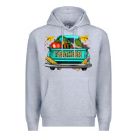 Heather Grey teacher truck Premium Hoodie - texasbilliewilder