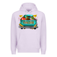 Lilac teacher truck Premium Hoodie - texasbilliewilder
