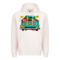 Pale Pink teacher truck Premium Hoodie - texasbilliewilder
