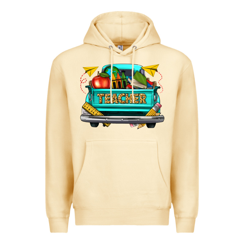 Teacher Truck Premium Hoodie by texasbilliewilder | Teevron