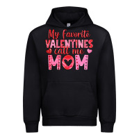 Black my favorite valentine call me mom Urban Hoodie - texasbilliewilder
