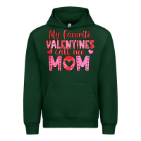 Forest Green my favorite valentine call me mom Urban Hoodie - texasbilliewilder