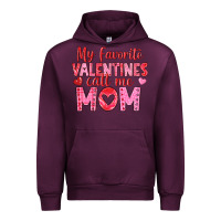 Mauve Wine my favorite valentine call me mom Urban Hoodie - texasbilliewilder