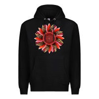 Black valentine's day sunflower Premium Hoodie - RanaPortraitStore
