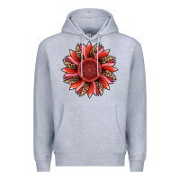 Heather Grey valentine's day sunflower Premium Hoodie - RanaPortraitStore