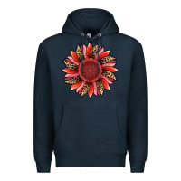 Navy valentine's day sunflower Premium Hoodie - RanaPortraitStore