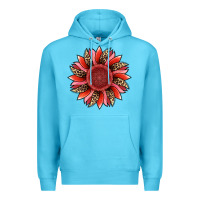 Ocean Blue valentine's day sunflower Premium Hoodie - RanaPortraitStore