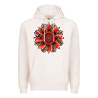Pale Pink valentine's day sunflower Premium Hoodie - RanaPortraitStore