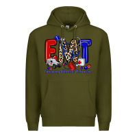 Army Green emt emergency medical technician Premium Hoodie - Zillion Design Studio