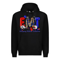 Black emt emergency medical technician Premium Hoodie - Zillion Design Studio