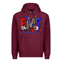 Burgundy emt emergency medical technician Premium Hoodie - Zillion Design Studio