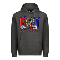 Charcoal Heather emt emergency medical technician Premium Hoodie - Zillion Design Studio