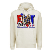 Oatmeal Heather emt emergency medical technician Premium Hoodie - Zillion Design Studio