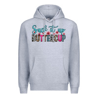 Heather Grey suck it up buttercup Premium Hoodie - Zillion Design Studio
