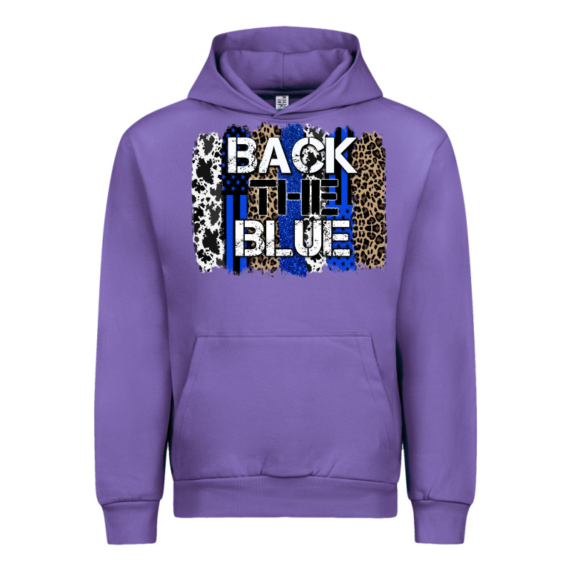 Back The Blue Brushstroke Urban Hoodie by Zillion Design Studio | Teevron