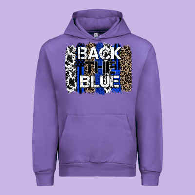 Back The Blue Brushstroke Urban Hoodie Designed By Zillion Design Studio