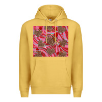 Antique Gold valentine's day hearts bow and arrow Premium Hoodie - RanaPortraitStore