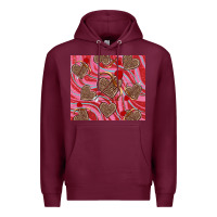 Burgundy valentine's day hearts bow and arrow Premium Hoodie - RanaPortraitStore