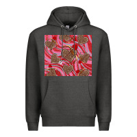 Charcoal Heather valentine's day hearts bow and arrow Premium Hoodie - RanaPortraitStore