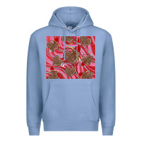 Colony Blue valentine's day hearts bow and arrow Premium Hoodie - RanaPortraitStore