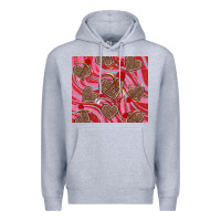 Heather Grey valentine's day hearts bow and arrow Premium Hoodie - RanaPortraitStore