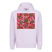 Lilac valentine's day hearts bow and arrow Premium Hoodie - RanaPortraitStore