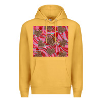 Mustard valentine's day hearts bow and arrow Premium Hoodie - RanaPortraitStore