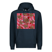 Navy valentine's day hearts bow and arrow Premium Hoodie - RanaPortraitStore