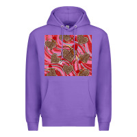 Purple valentine's day hearts bow and arrow Premium Hoodie - RanaPortraitStore