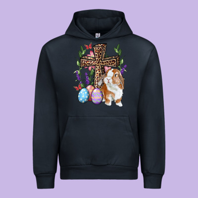 Urban Hoodie Easter bunny and floral cross