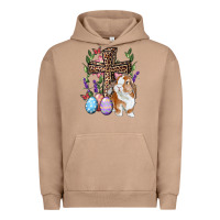 Pigment Burro Easter bunny and floral cross Urban Hoodie - RanaPortraitStore