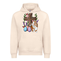 Sandshell Easter bunny and floral cross Urban Hoodie - RanaPortraitStore