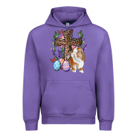 Tulip Easter bunny and floral cross Urban Hoodie - RanaPortraitStore