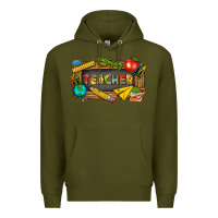 Army Green teacher Premium Hoodie - texasbilliewilder