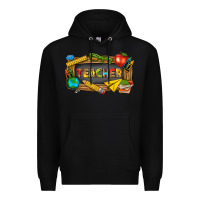 Black teacher Premium Hoodie - texasbilliewilder