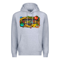 Heather Grey teacher Premium Hoodie - texasbilliewilder