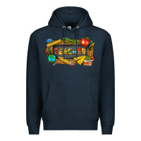 Navy teacher Premium Hoodie - texasbilliewilder