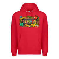 Red teacher Premium Hoodie - texasbilliewilder