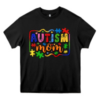 Black autism mom Heavy Core Tee - LillyAllenDesigns