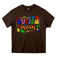 Chocolate Brown autism mom Heavy Core Tee - LillyAllenDesigns