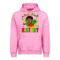 Fuchsia Pink a little black history with boy juneteenth Urban Hoodie - texasbilliewilder