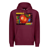 Burgundy teacher Premium Hoodie - texasbilliewilder