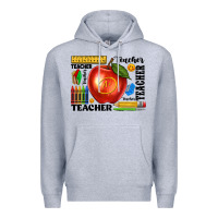 Heather Grey teacher Premium Hoodie - texasbilliewilder