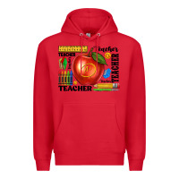 Red teacher Premium Hoodie - texasbilliewilder