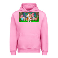 Fuchsia Pink Spring Easter Bunny Urban Hoodie - RanaPortraitStore