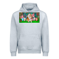 Heather Grey Spring Easter Bunny Urban Hoodie - RanaPortraitStore