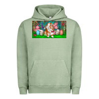 Pigment Oil Green Spring Easter Bunny Urban Hoodie - RanaPortraitStore