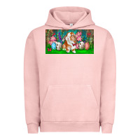 Pigment Salmon Spring Easter Bunny Urban Hoodie - RanaPortraitStore